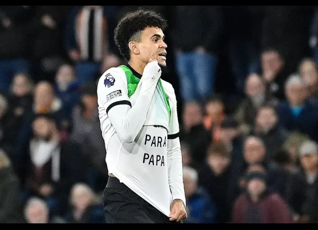 Luis Diaz secures a tie for Liverpool in their match against Luton Town.