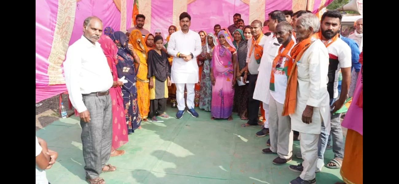 BJP candidate from Rewa, Tripathi, going door-to-door to get votes for the party in MP Elections 2023.