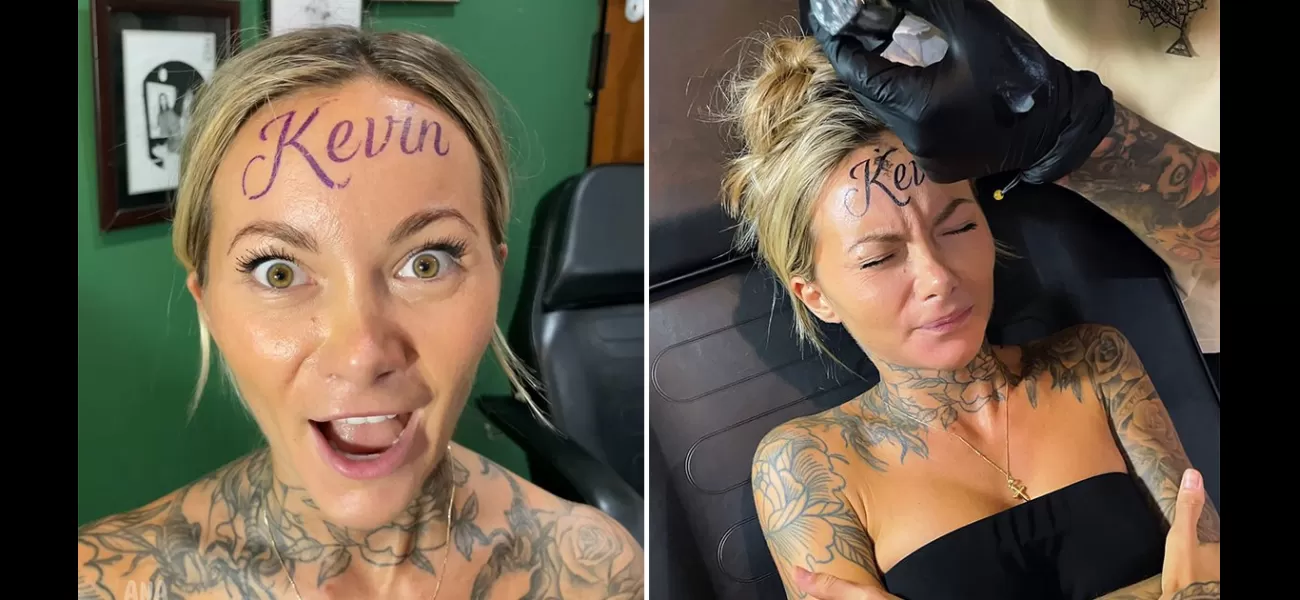 Woman's forehead design isn't a permanent tattoo, it's just temporary ink.