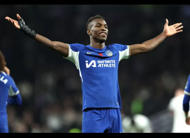 Pochettino congratulates Jackson on his hat-trick against Tottenham, commending his performance.