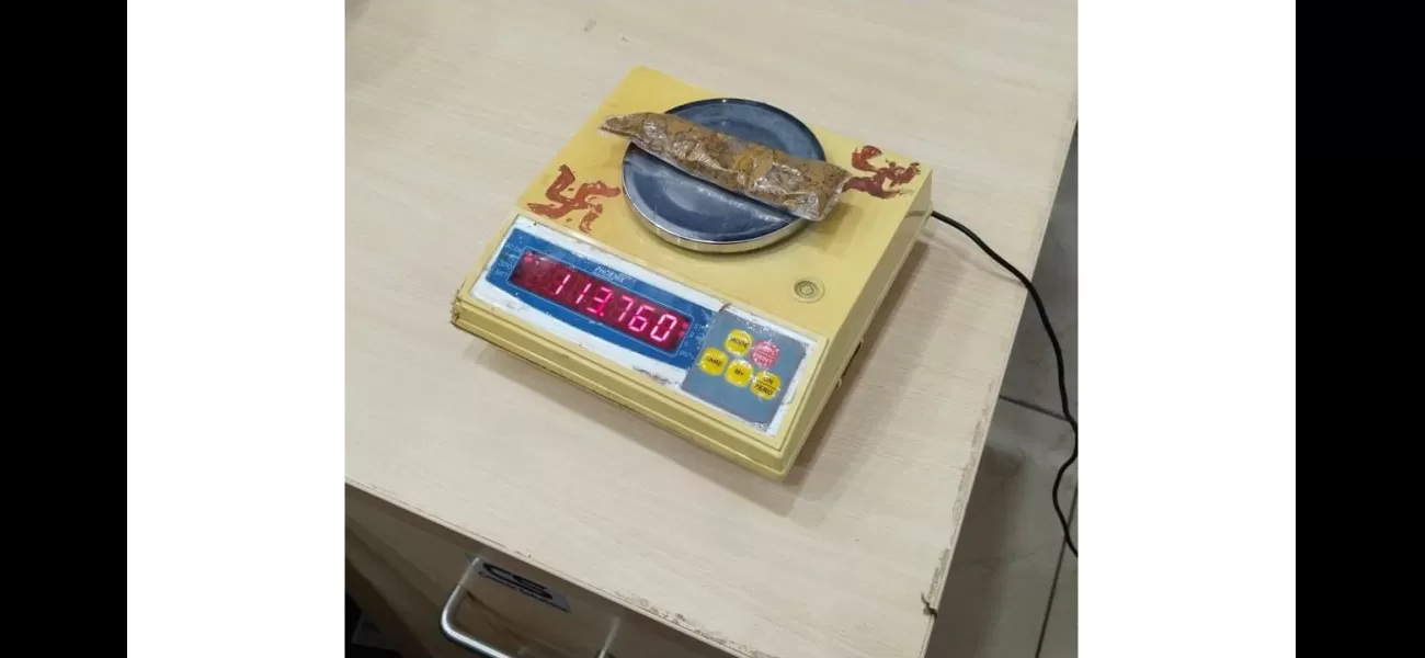 Customs officials in Indore seize 111.50Gm smuggled gold at the airport.