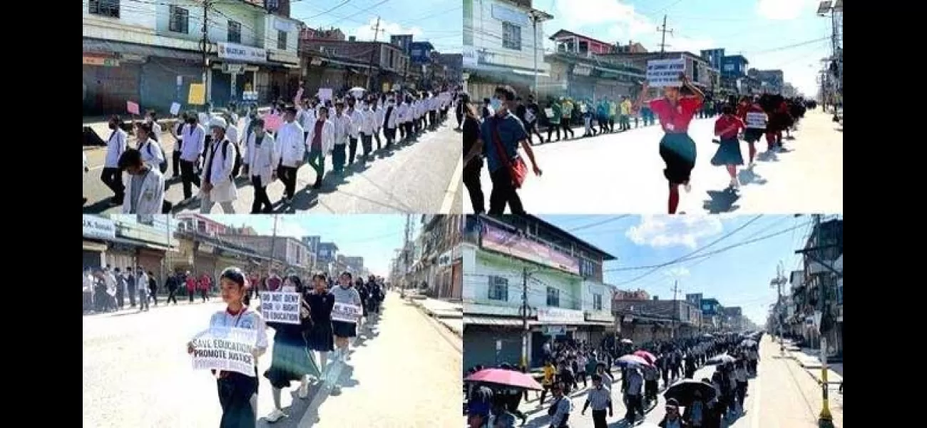 Tribal students in Manipur protest gov't neglect of their education.