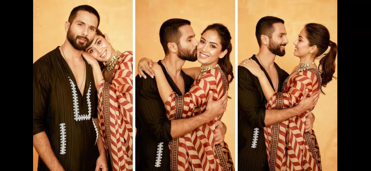 Shahid and Mira share romantic Diwali pics, with Shahid kissing his 'jaan' Mira.