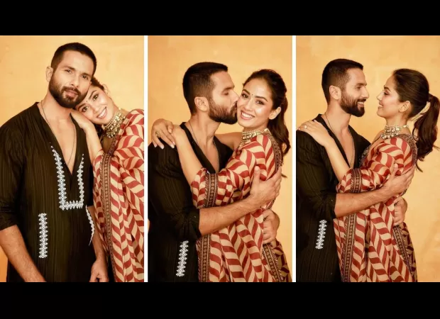 Shahid and Mira share romantic Diwali pics, with Shahid kissing his 'jaan' Mira.