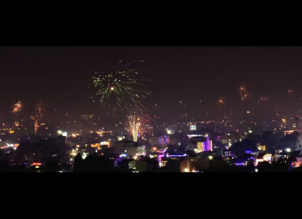 Noisy crackers in the night cause high air pollution levels (AQI): environmentalists warn.