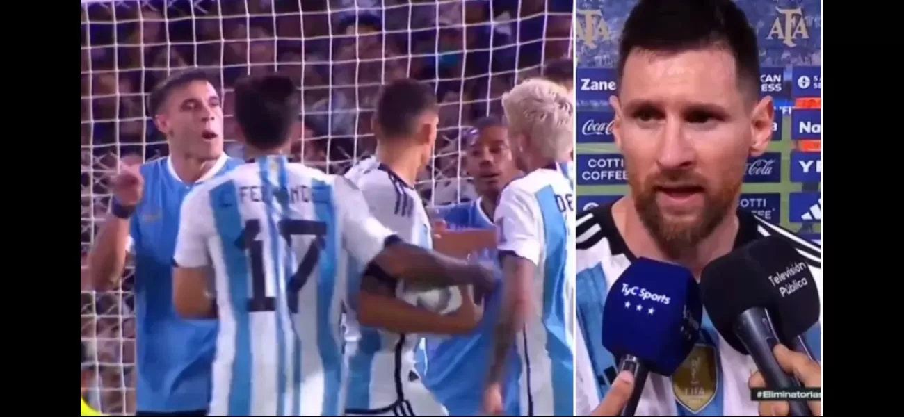 Lionel Messi criticizes Manuel Ugarte for his behavior during Argentina's loss to Uruguay.