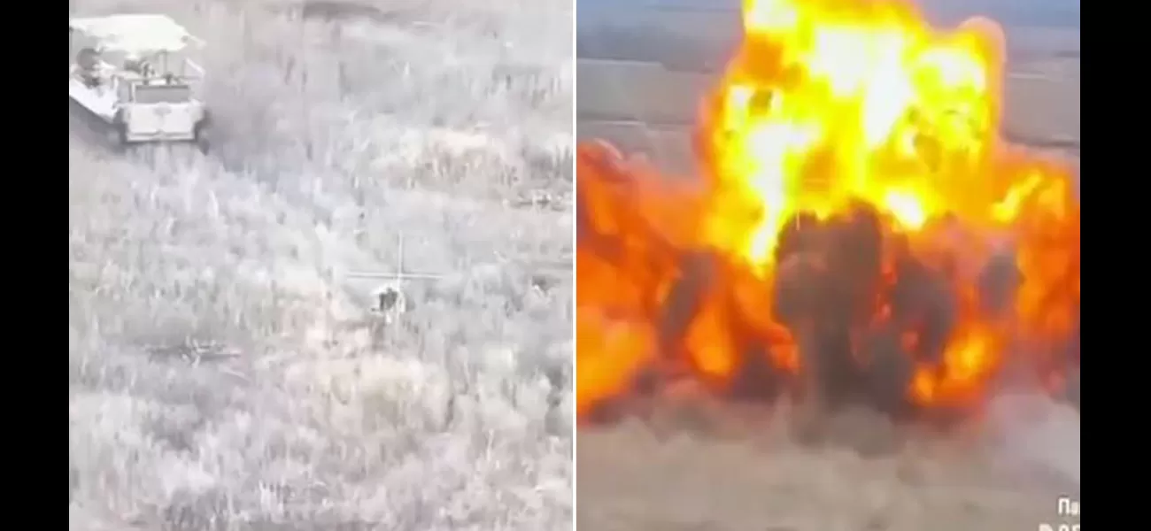 Russians flee tank they filled with explosives, intending to use it against Ukraine.