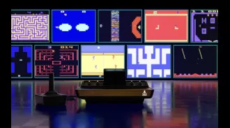Experience classic gaming with the Atari 2600+ console, an updated version of the original system.