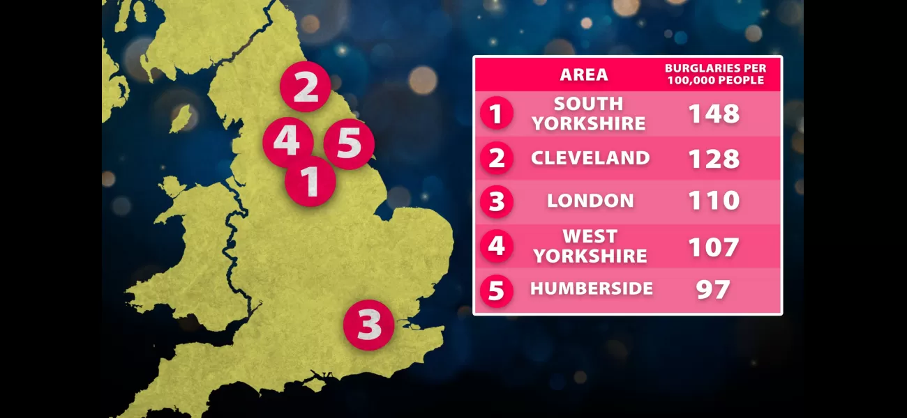 Map reveals where in the UK burglaries are most likely to happen during Xmas; check if your area is at risk.