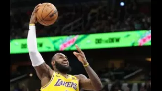 LeBron James reaches milestone of 39,000 career points, becoming the first NBA player to do so.