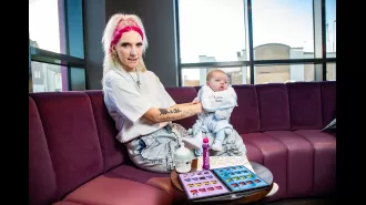 Mum gives baby lucky nickname after giving birth in bingo hall, feeling like she'd 