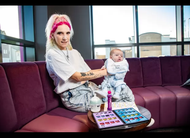 Mum gives baby lucky nickname after giving birth in bingo hall, feeling like she'd 