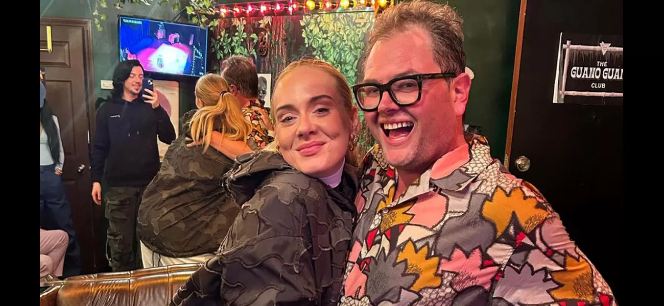 Alan Carr shares photo of Adele, delighting fans.