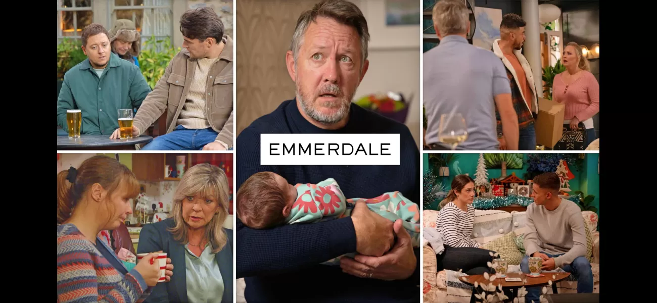 Next week, 20 Emmerdale pics show babies' secrets exposed and affairs revealed.