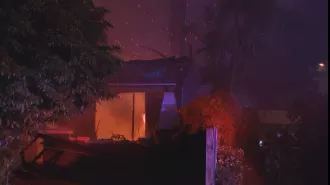Home destroyed in suspicious fire in Melbourne.