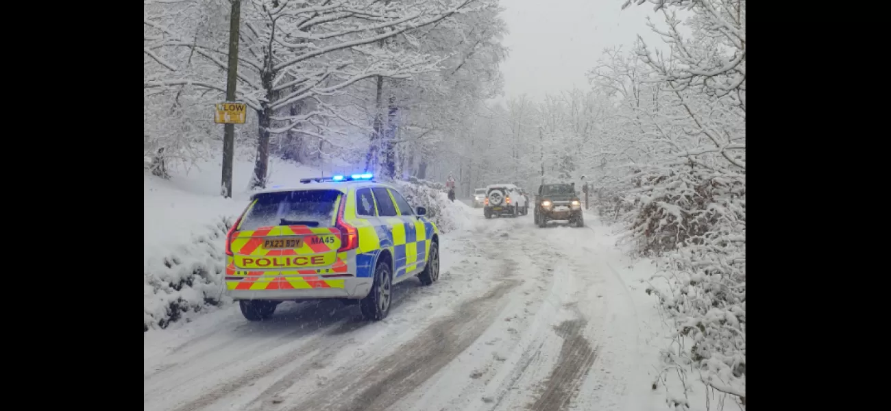 Three weather warnings issued as snow turns UK into the Alps.