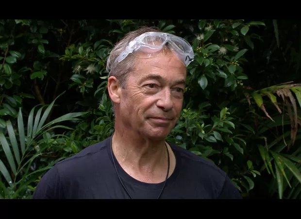 Viewers spotted a hidden meaning in Nigel Farage's letter from home on I'm A Celebrity.