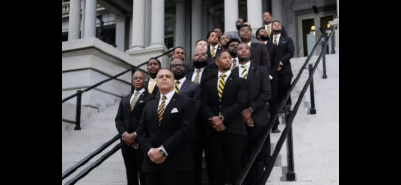 The White House was decorated with black and gold, thanks to the members of Alpha Phi Alpha fraternity.