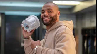 Dak Prescott raises awareness about colon cancer with a humorous video urging people to get screened.
