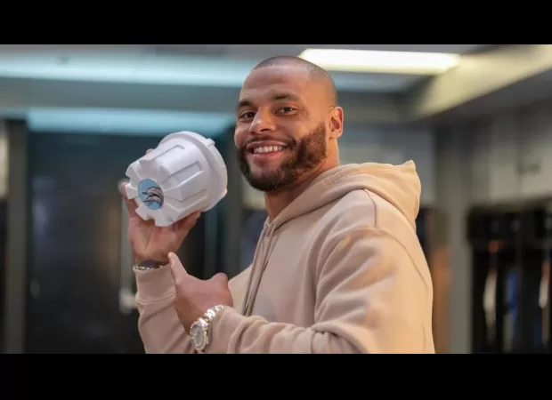 Dak Prescott raises awareness about colon cancer with a humorous video urging people to get screened.