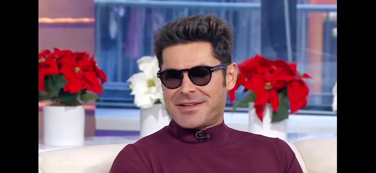 Zac Efron wore dark glasses in a TV interview due to a medical issue.