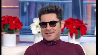 Zac Efron wore dark glasses in a TV interview due to a medical issue.