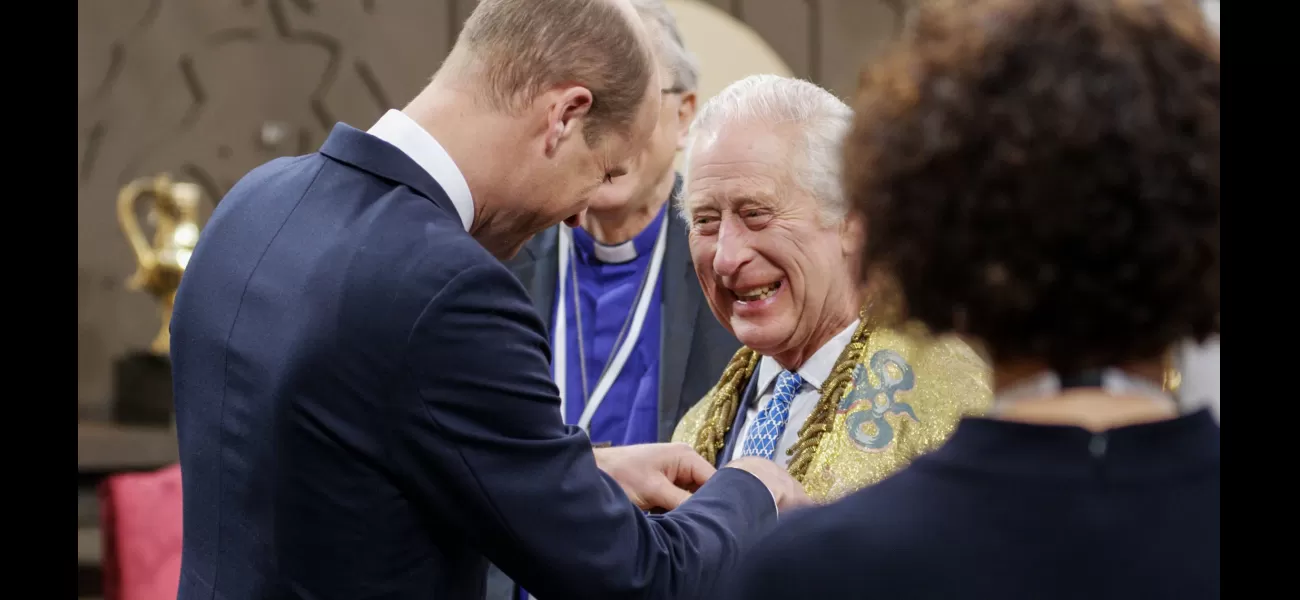 King joked about his large hands resembling sausages during coronation rehearsal.