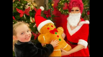 A 16-year-old boy is the UK's only drag queen Santa Claus!