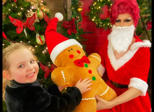 A 16-year-old boy is the UK's only drag queen Santa Claus!