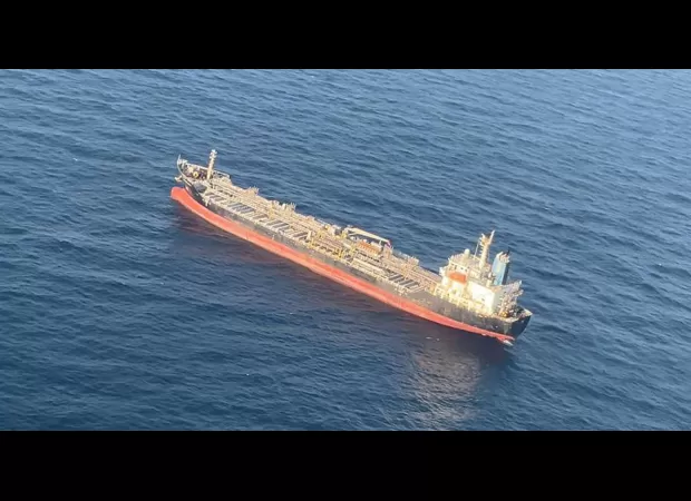 Tanker near India coast struck by drone from Iran, US claims.