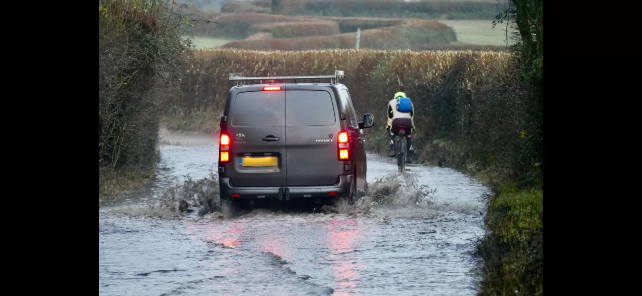 UK warned of heavy rain, strong winds and potential snowfall.