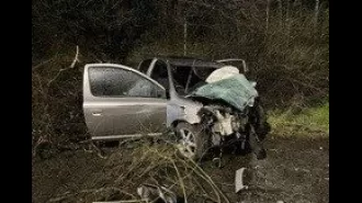 Driver falls asleep after 12-hour shift, causing Christmas Day crash.