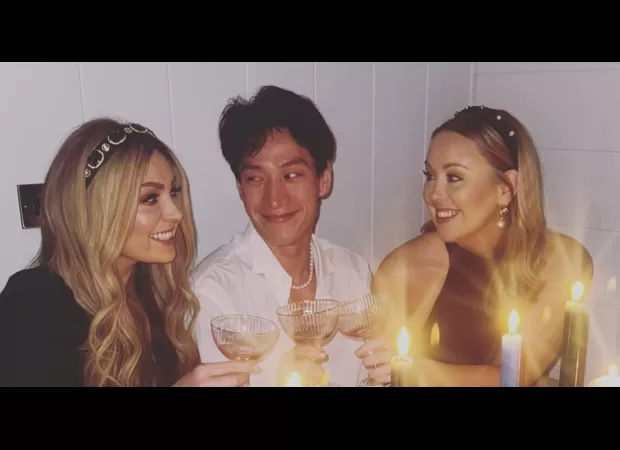 Amy Dowden gives a special gift to a Strictly pro for the holidays.