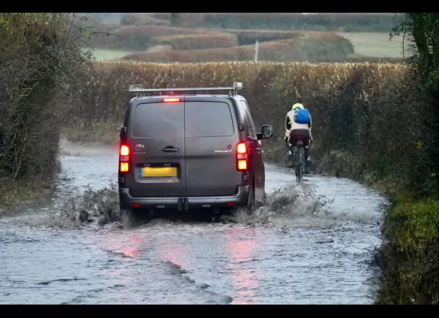 UK warned of heavy rain, strong winds and potential snowfall.