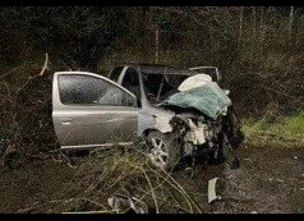 Driver falls asleep after 12-hour shift, causing Christmas Day crash.