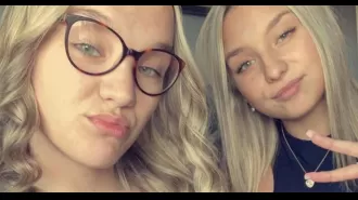 18 year old honors her twin sister who tragically died in car accident alongside her.