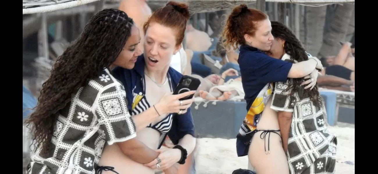 Alex and Jess enjoy a sunny vacation, cuddling in each other's arms.