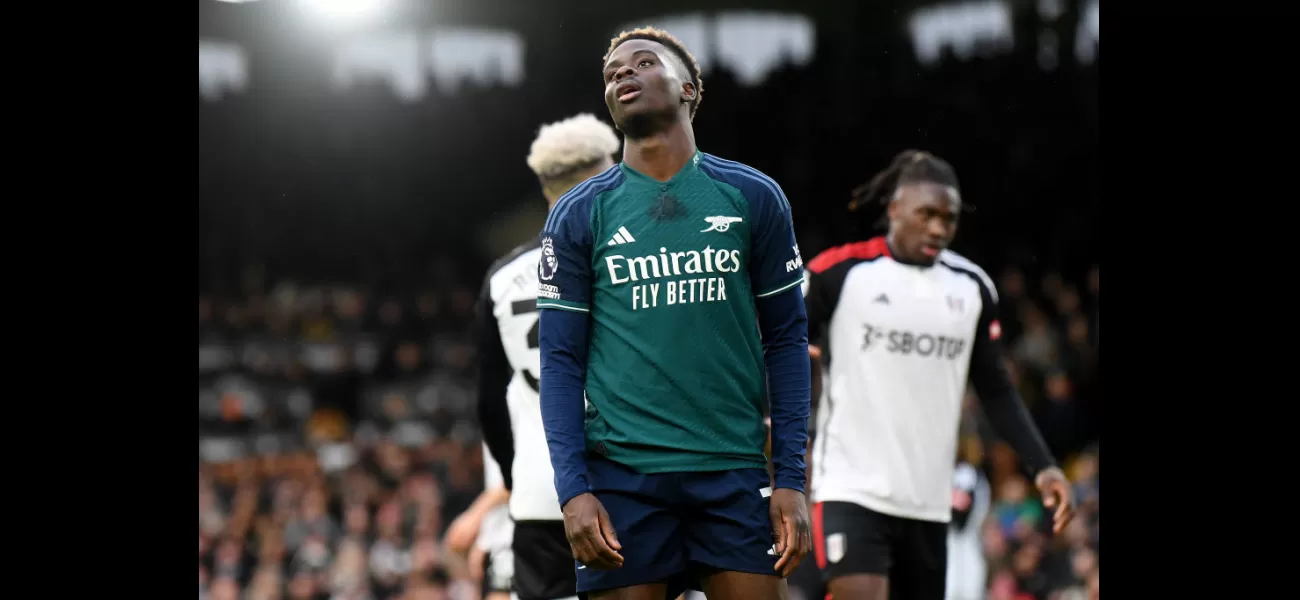 Arteta was angry with Saka for not following instructions during the loss to Fulham.