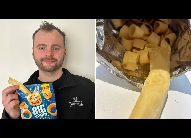 Man selling world's largest Hula Hoop to highest bidder.