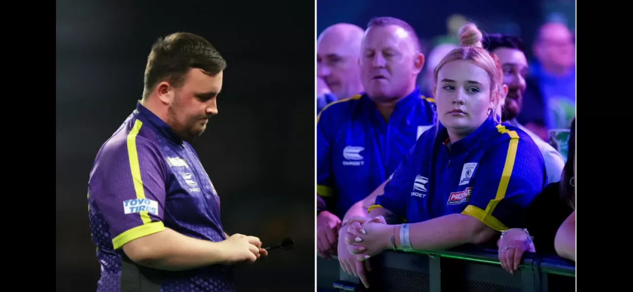 Girlfriend and family of Luke Littler dejected after his loss in World Darts Championship final at age 16.