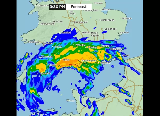 Map depicts route of new storm bringing 2