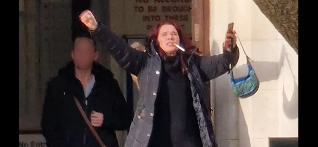 Neighbour from hell leaves court smoking a cigarette, shouting 