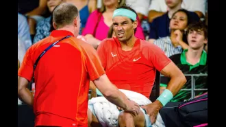 Rafael Nadal suffers injury scare ahead of Australian Open, causing concern in Brisbane.