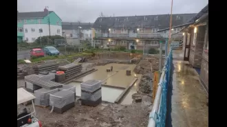 Elderly pensioners left in a 'hell-hole' as building workers suddenly vanish.