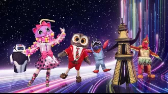 Chicken Caesar revealed as TV icon on The Masked Singer.