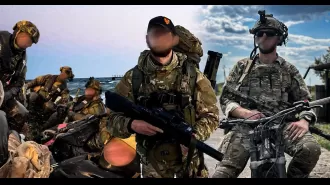 Ukrainian covert forces carry out brave missions while being watched by Russian forces.