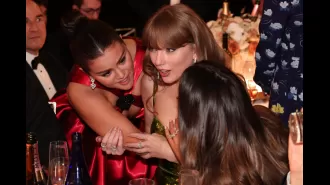 Selena and Taylor had an intense convo, sparking speculation of drama at the Golden Globes.