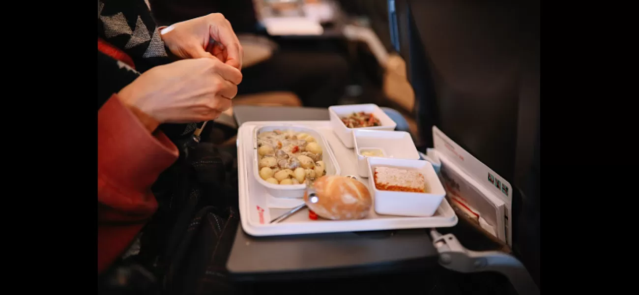 Airline crew member explains food preparation process on flights.