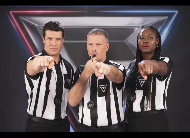Who are the new referees on the revived show Gladiators?