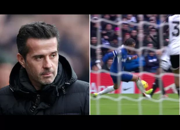 Marco Silva, manager of Fulham, criticizes referees for not noticing an obvious red card during their loss to Chelsea.